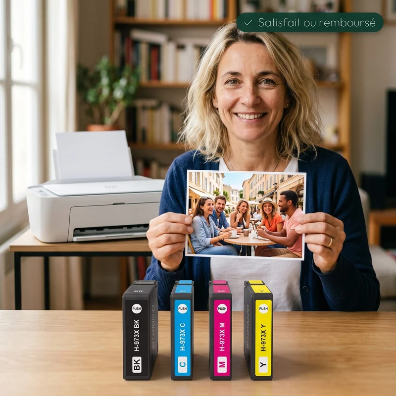 Pack 4 Cartouches HP 973 XL: PageWide Pro 452dw, 477dw