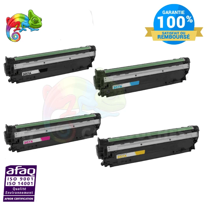 Pack 4 Toners HP 307A: Color LaserJet CP5225, CP5225 DN