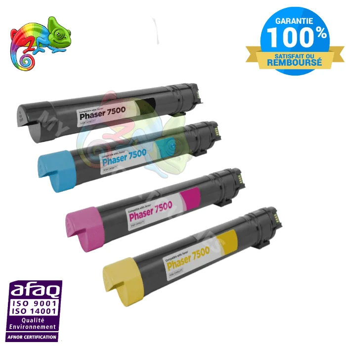Pack 4 Toners Xerox Phaser 7500: Phaser 7500 DN, 7500 N