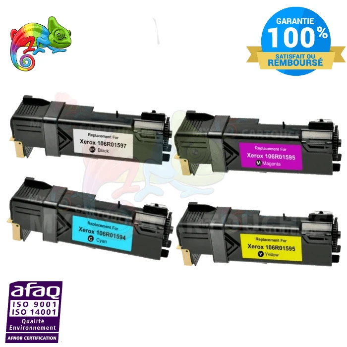 Pack de 4 toners laser Xerox Phaser 6500/6505 compatible