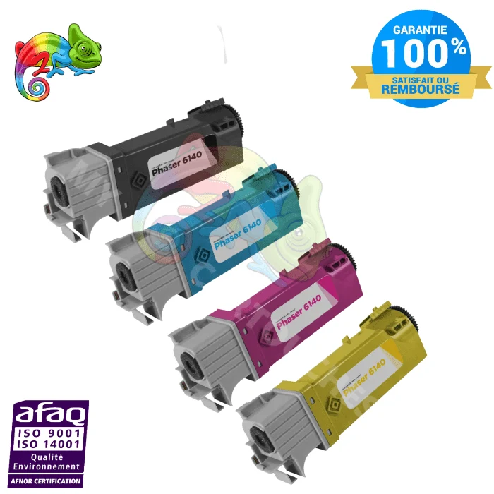 Pack 4 Toners Xerox Phaser 6140: Phaser 6140 DN, 6140 N