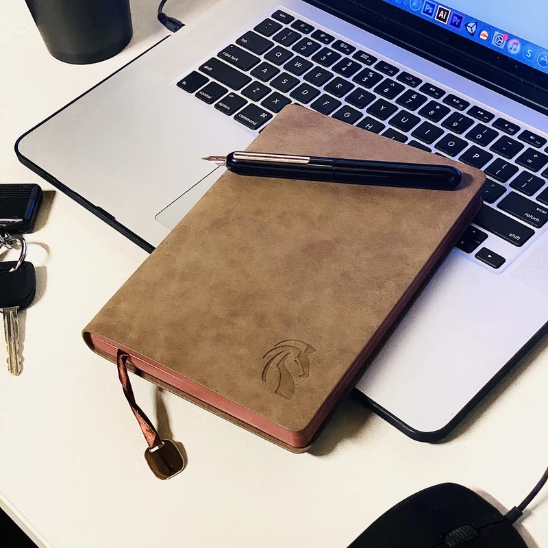 Premium 120 GSM Paper, 211 Numbered Pages LINED Journal | Best Journal For Fountain Pens