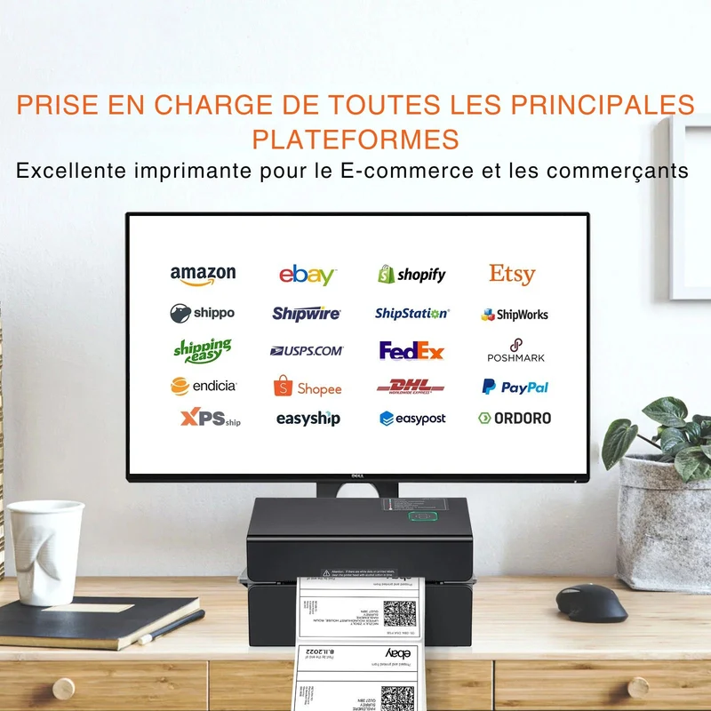 Printiup Label Edge PRO – Imprimante Thermique Étiquettes 4x6 – Bluetooth & USB