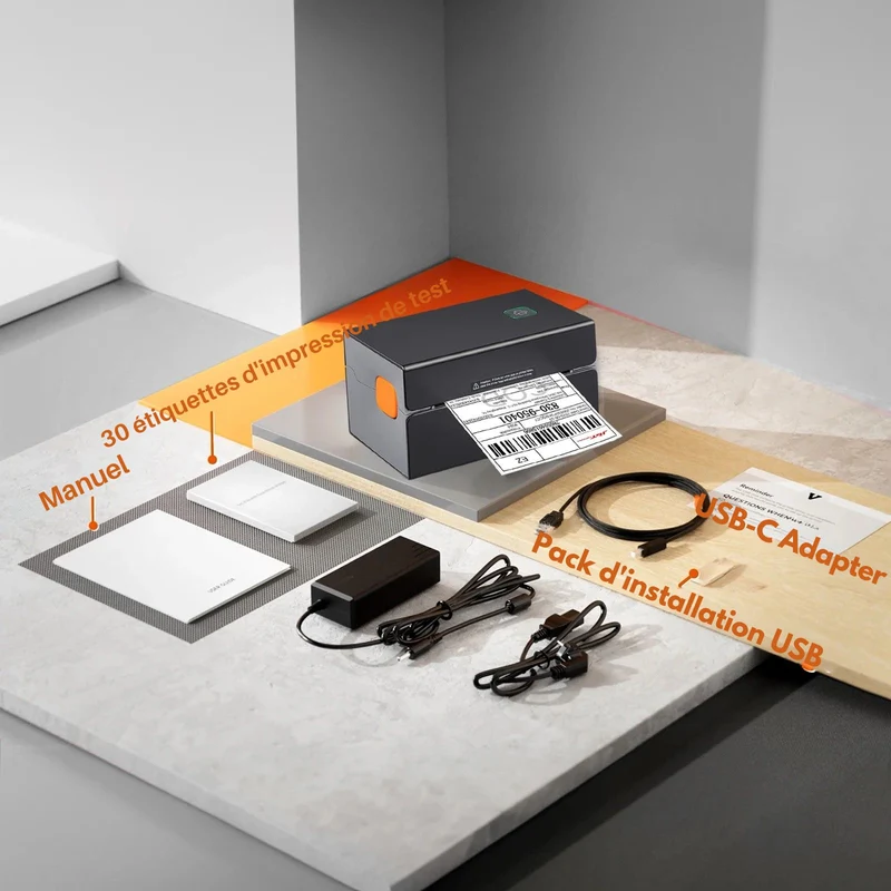 Printiup Label Edge PRO – Imprimante Thermique Étiquettes 4x6 – Bluetooth & USB