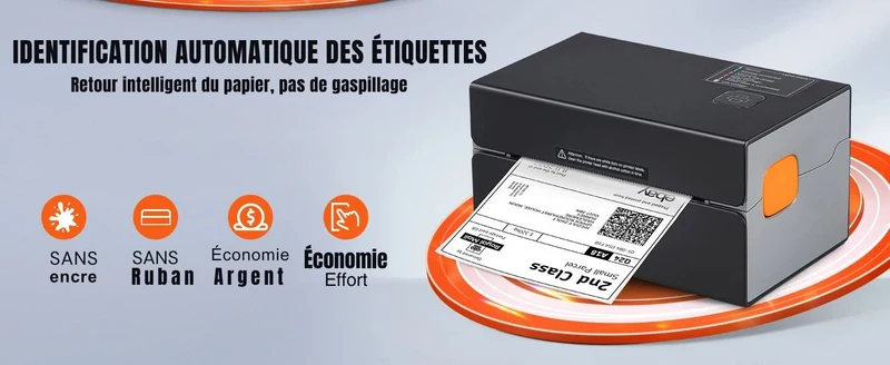 Printiup Label Edge PRO – Imprimante Thermique Étiquettes 4x6 – Bluetooth & USB