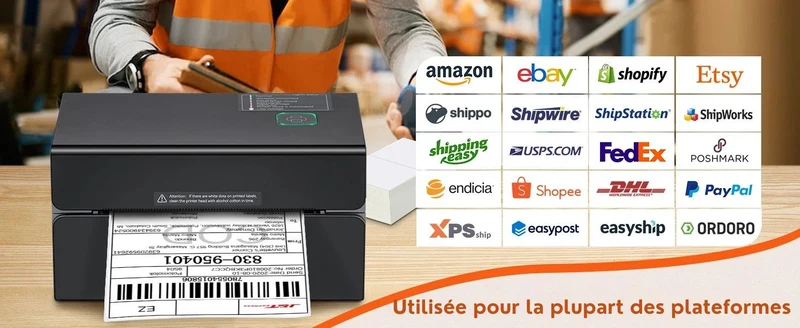 Printiup Label Edge PRO – Imprimante Thermique Étiquettes 4x6 – Bluetooth & USB