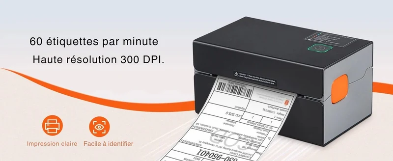 Printiup Label Edge PRO – Imprimante Thermique Étiquettes 4x6 – Bluetooth & USB