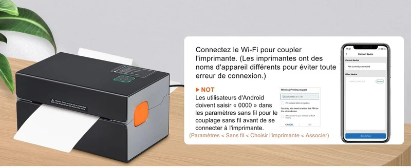 Printiup Label Edge PRO – Imprimante Thermique Étiquettes 4x6 – Bluetooth & USB