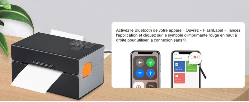 Printiup Label Edge PRO – Imprimante Thermique Étiquettes 4x6 – Bluetooth & USB