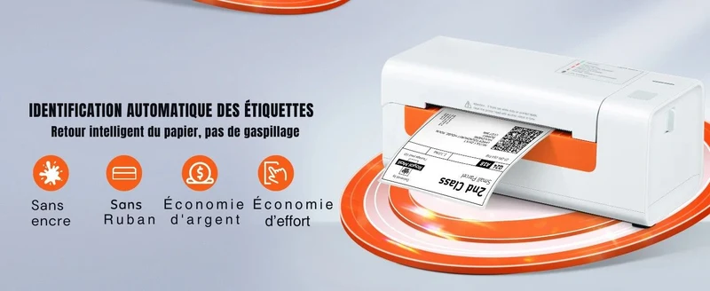Printiup Label Smart – Imprimante Thermique Étiquettes 4x6 – USB