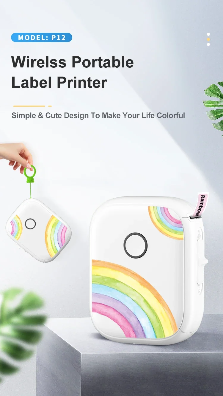 Printiup Label Go – Étiqueteuse Thermique Portable Bluetooth 14 mm – Créateurs & DIY