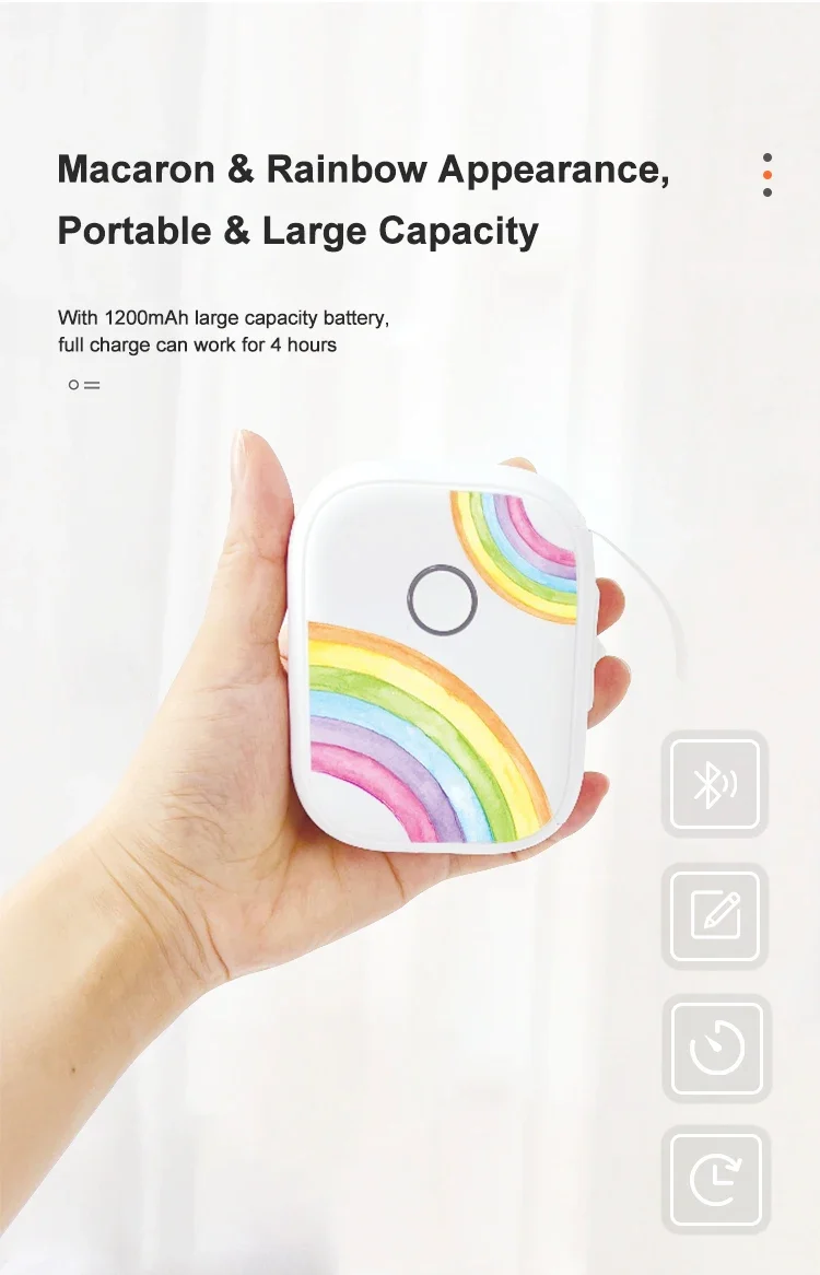 Printiup Label Go – Étiqueteuse Thermique Portable Bluetooth 14 mm – Créateurs & DIY
