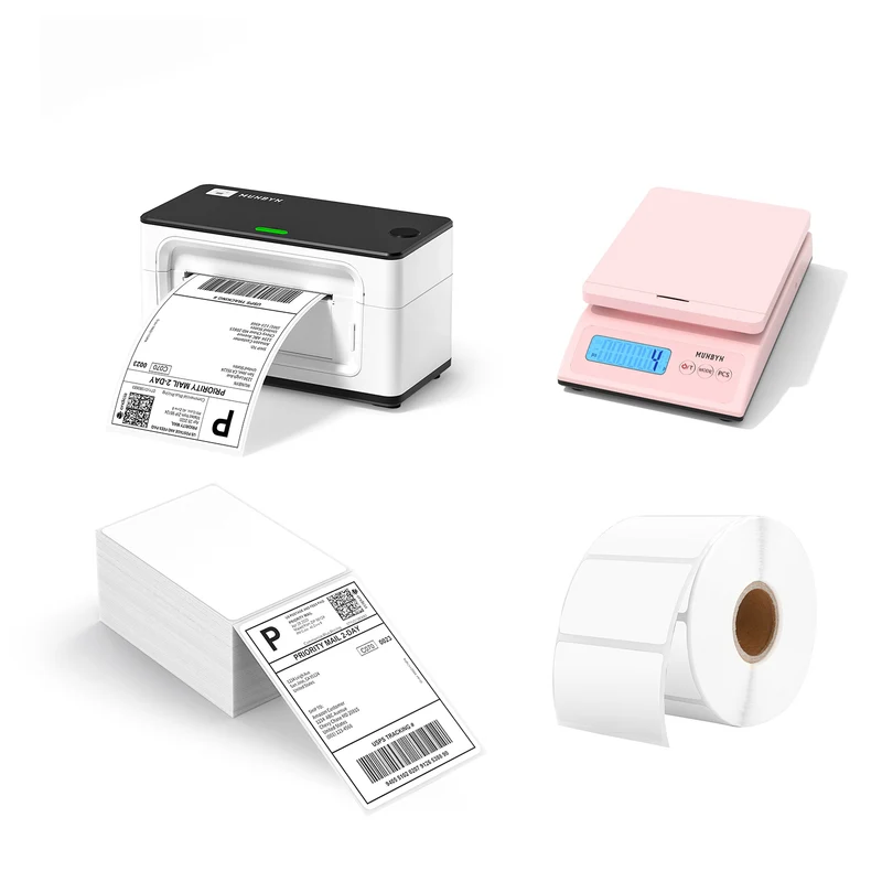 MUNBYN RW941AP AirPrint Thermal Label Printer Kit for All-in-One Labelling