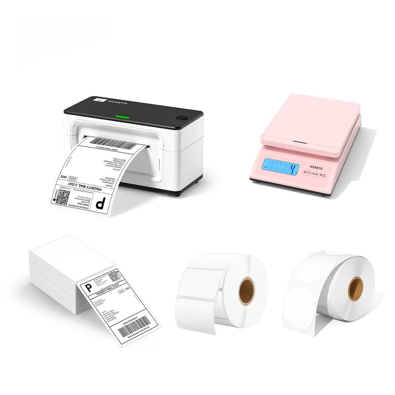 MUNBYN RW941AP AirPrint Thermal Label Printer Kit for All-in-One Labelling