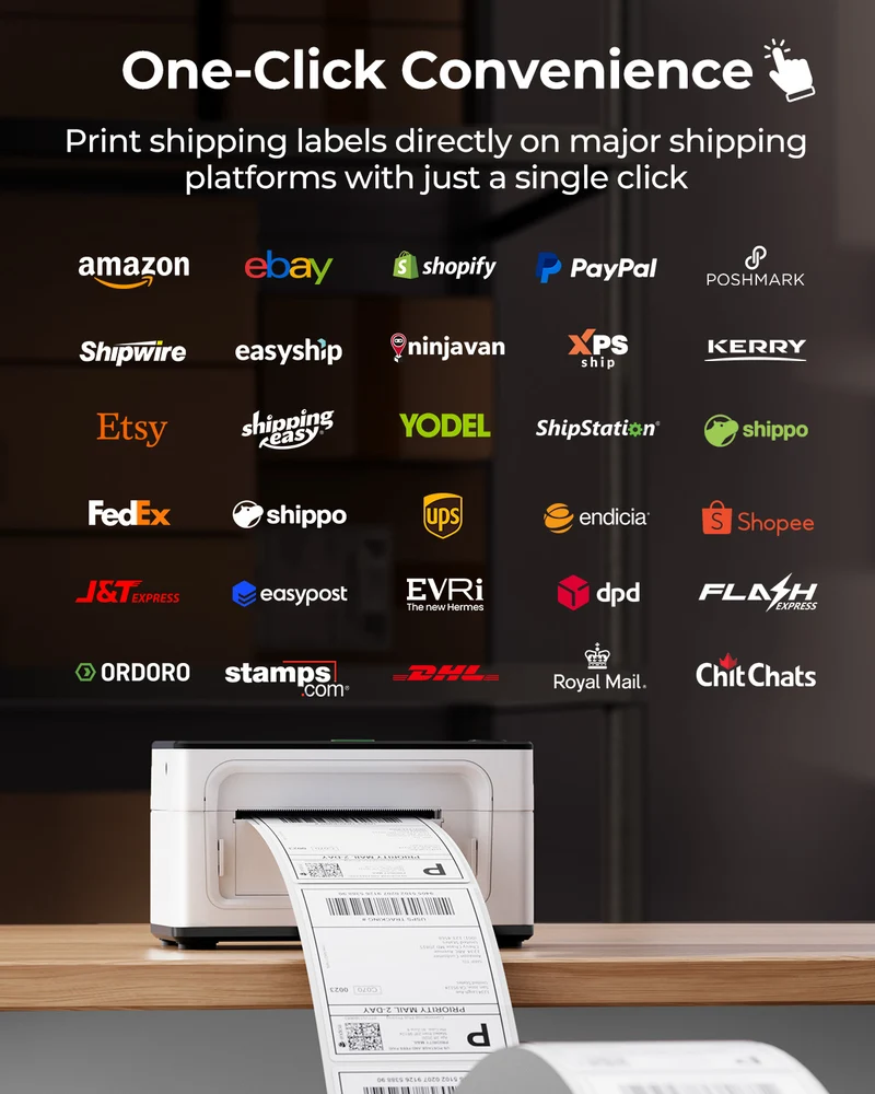 MUNBYN RW941AP AirPrint Thermal Label Printer Kit for All-in-One Labelling