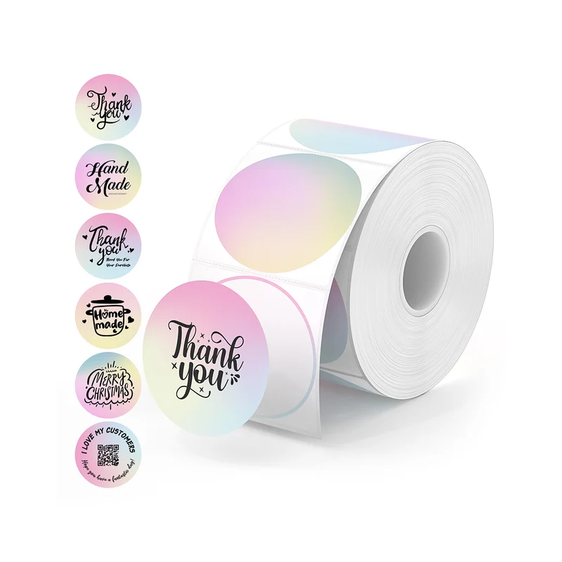 MUNBYN 2" Colour Gradient Thermal Labels for Branding and Packaging