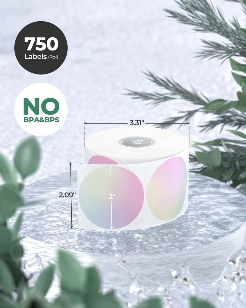 MUNBYN 2" Colour Gradient Thermal Labels for Branding and Packaging
