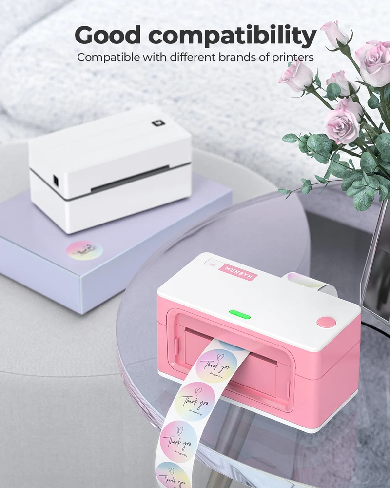 MUNBYN 2" Colour Gradient Thermal Labels for Branding and Packaging