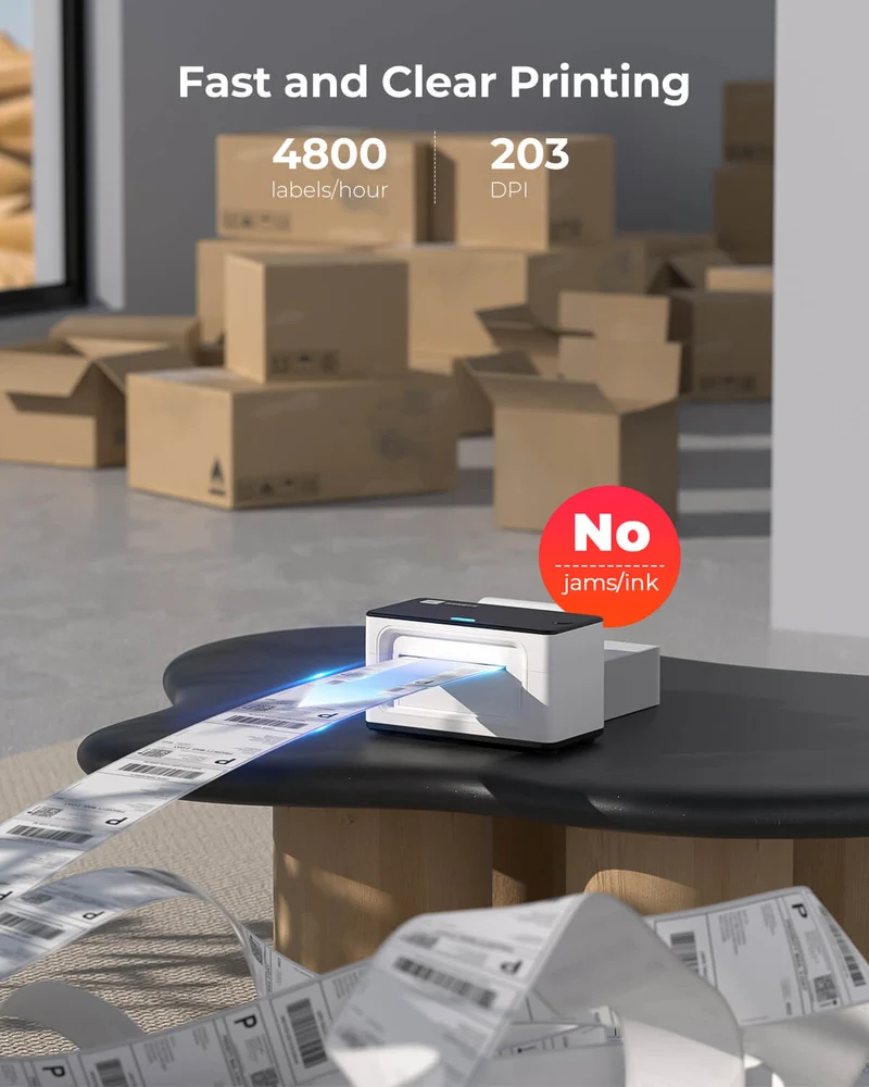 MUNBYN RW941AP AirPrint Thermal Label Printer for All-in-One Labelling