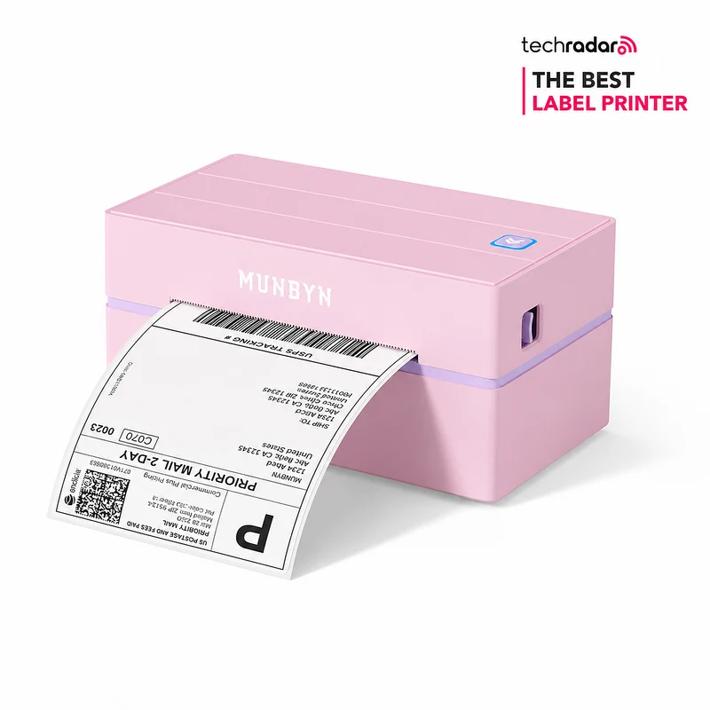 MUNBYN RW130B Bluetooth Thermal Label Printer for Starter Shipping and Basic Labels