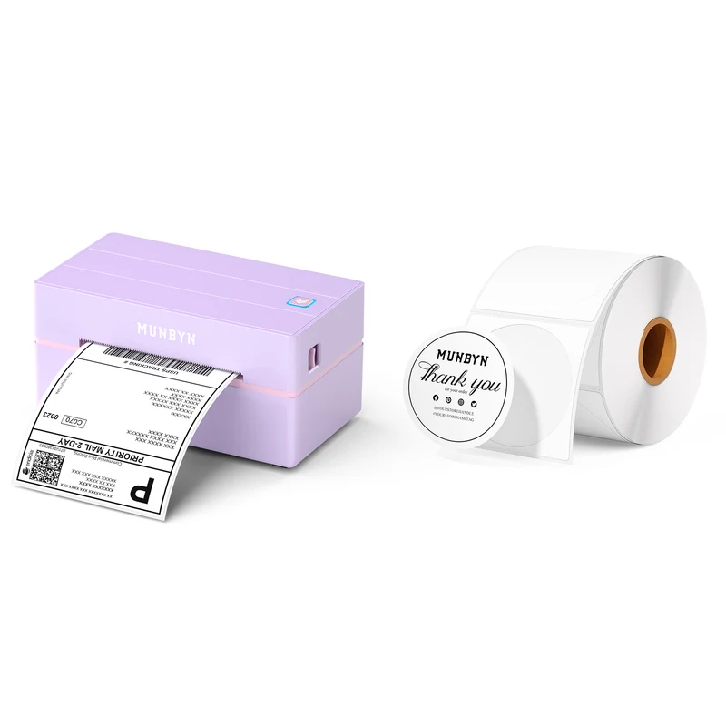 MUNBYN RW130B Bluetooth Thermal Label Printer for Starter Shipping and Basic Labels