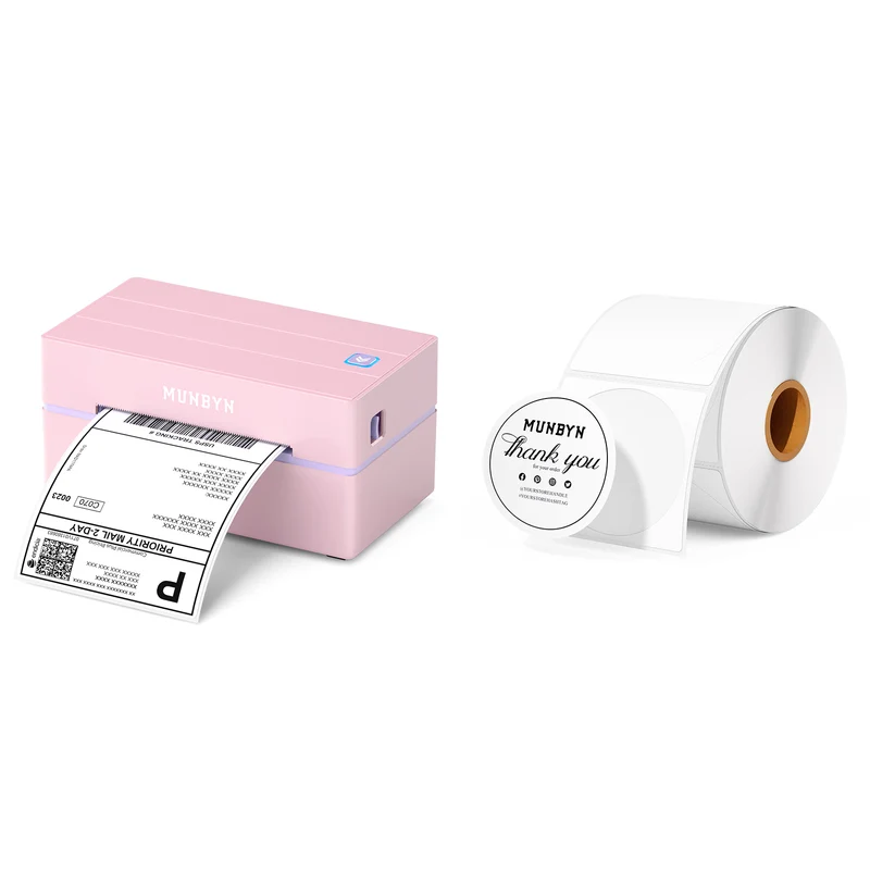 MUNBYN RW130B Bluetooth Thermal Label Printer for Starter Shipping and Basic Labels