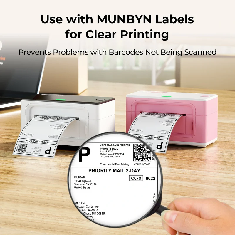 MUNBYN RW941B Bluetooth Thermal Label Printer for High-Volume Shipping