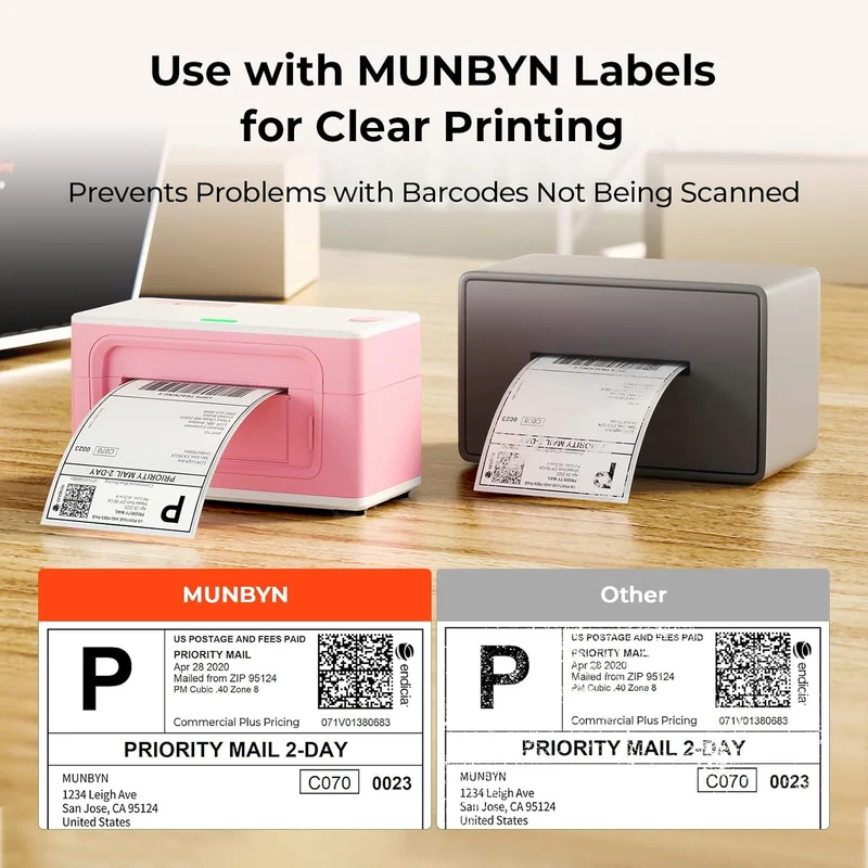 MUNBYN RW941B Bluetooth Thermal Label Printer for High-Volume Shipping