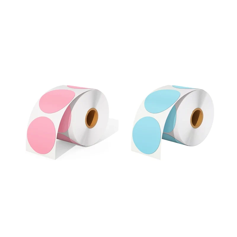 MUNBYN 2" Circle Thermal Labels Mix Pack for Product and Logo Stickers