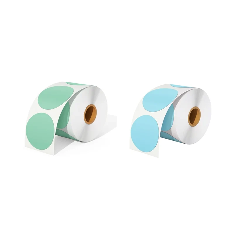 MUNBYN 2" Circle Thermal Labels Mix Pack for Product and Logo Stickers