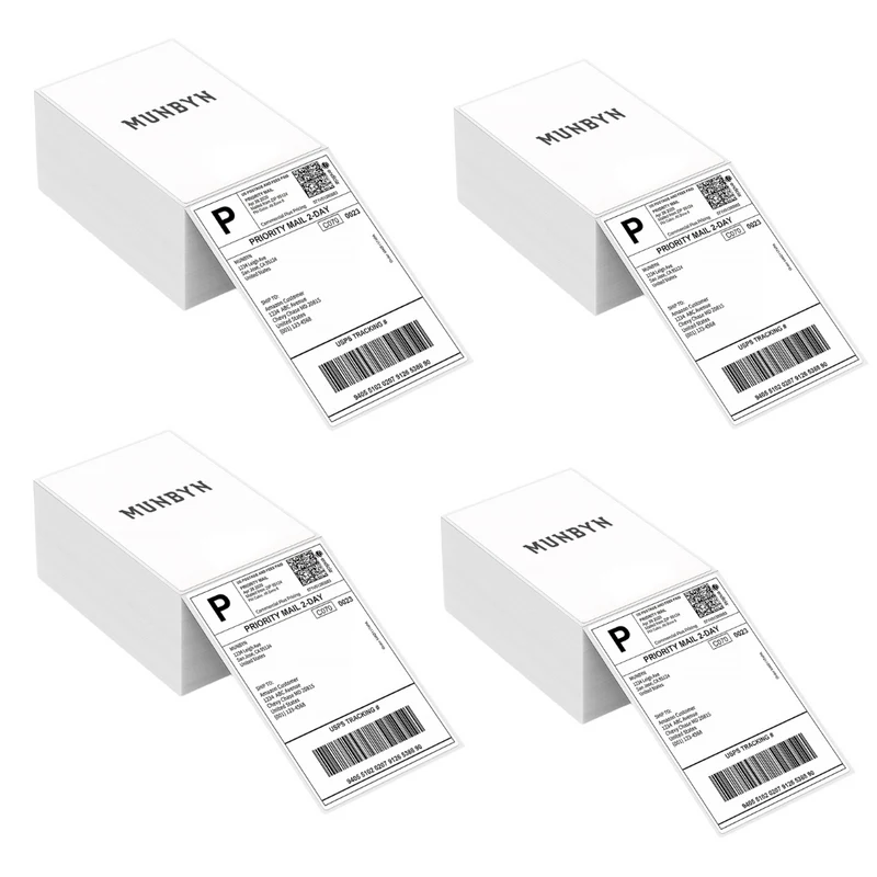 MUNBYN 4x6 Fan-Fold Direct Thermal Shipping Labels for Ecommerce Orders