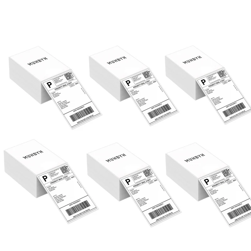 MUNBYN 4x6 Fan-Fold Direct Thermal Shipping Labels for Ecommerce Orders