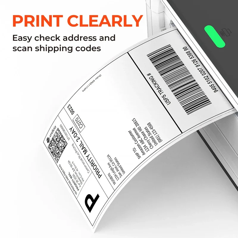 MUNBYN 4x6 Fan-Fold Direct Thermal Shipping Labels for Ecommerce Orders