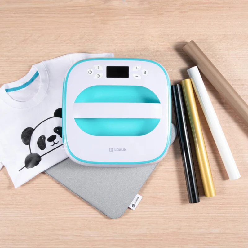 LOKLiK Kit de Démarrage pour Mini & Easy Heat Press - Tapis, Téflon et HTV