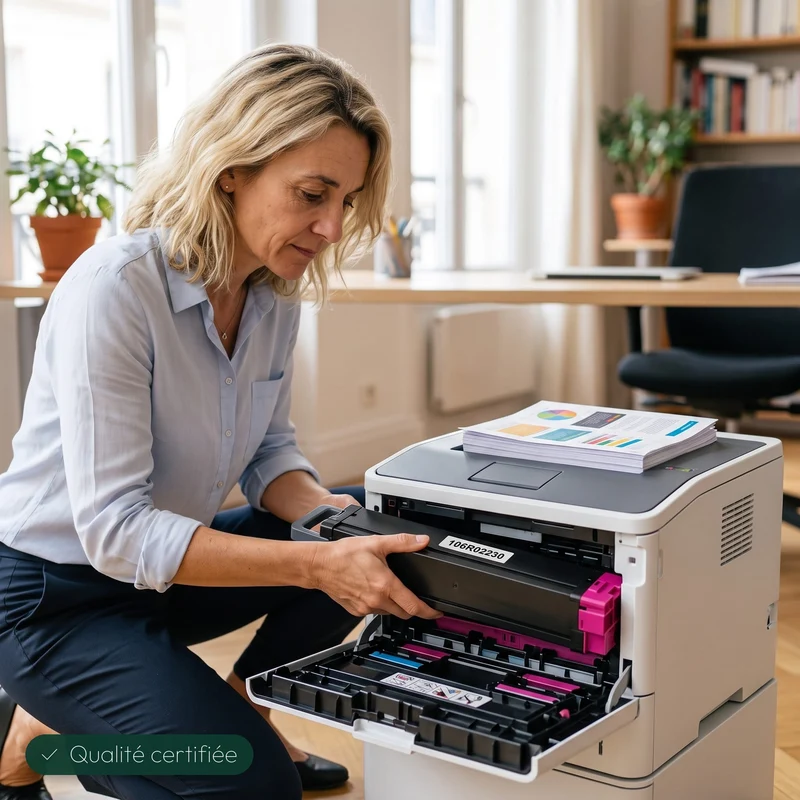 Pack 4 Toners Xerox 6600 Noir Cyan Magenta Jaune — Phaser 6600 DN, WorkCentre 6605