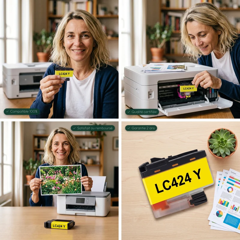 Cartouche Brother LC-424 Jaune: DCP-J1200DW