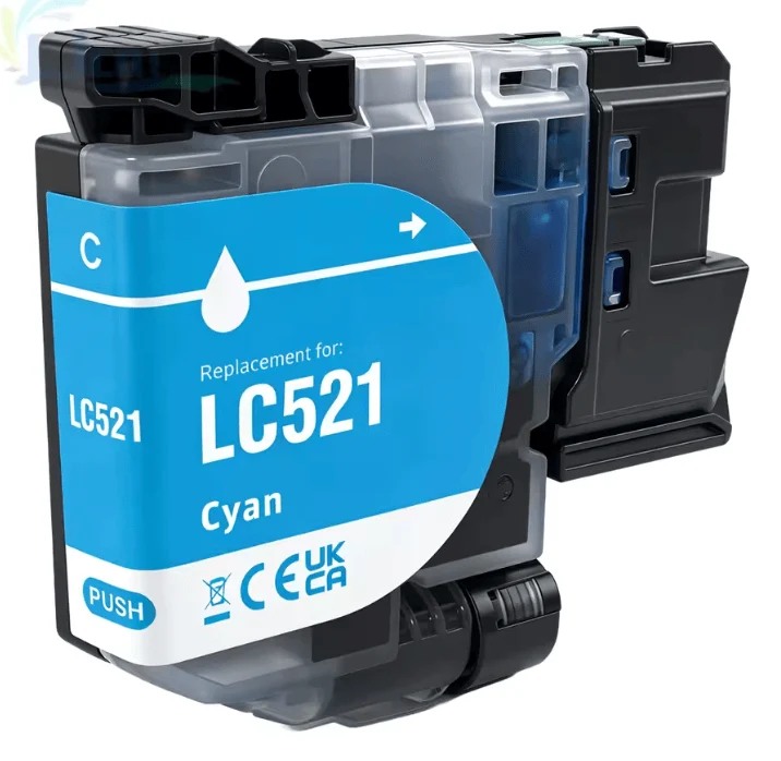 Pack 4 Cartouches Brother LC521: DCP-J1260W, J1360DW