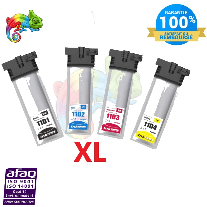 Pack 4 Cartouches Epson T11D: WF-C5390, WF-C5890
