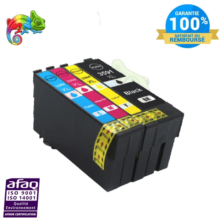 Pack 4 Cartouches Epson 35XL T3591-T3594: WorkForce Pro WF-4720, WF-4730