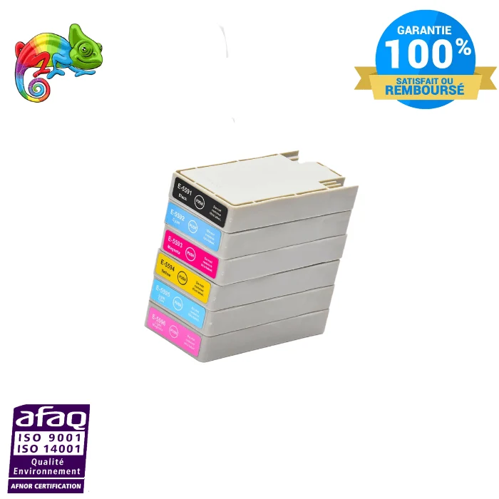Pack 6 Cartouches Epson T5591-T5596: Stylus Photo RX700