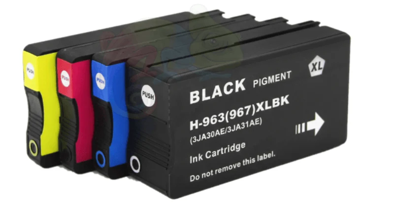 Pack 4 Cartouches HP 963 XL Noir Cyan Magenta Jaune — OfficeJet Pro 9010, 9012, 9015
