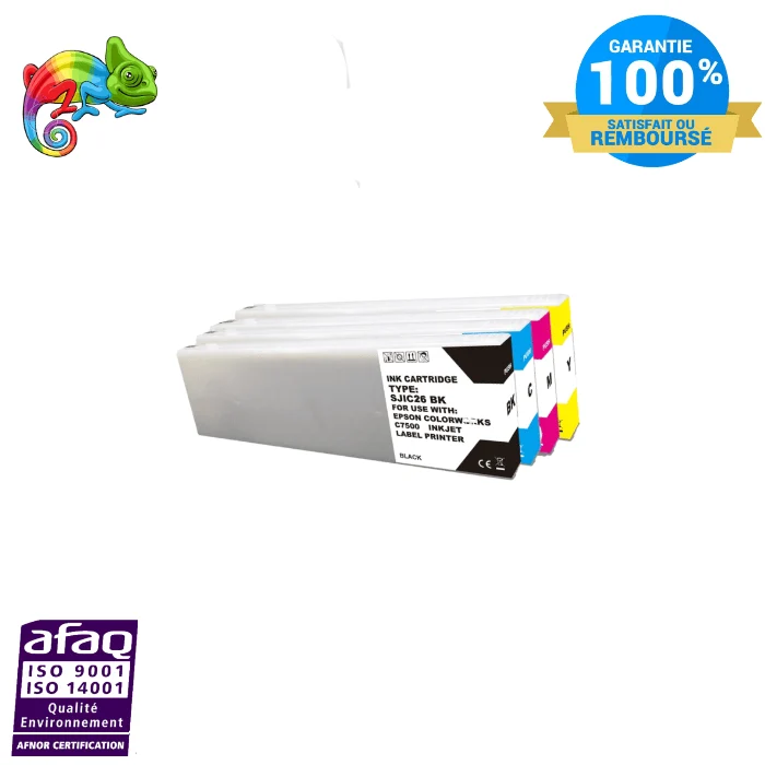 Pack 4 Cartouches Epson SJIC26P: ColorWorks C7500