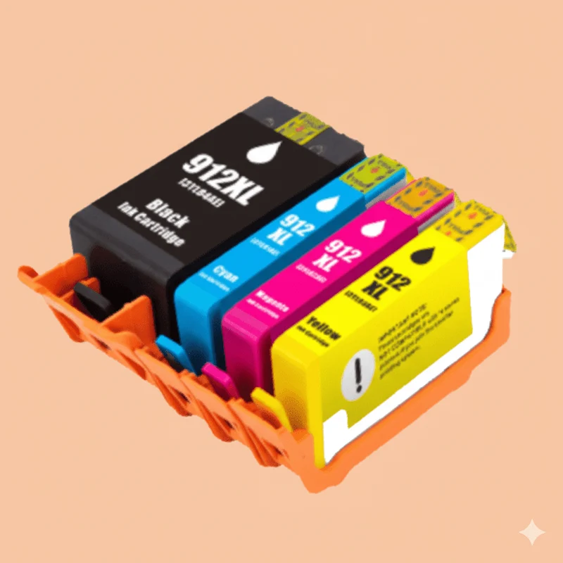 Pack 4 HP 912XL BCMY: OfficeJet Pro 8022, 8024, 8025