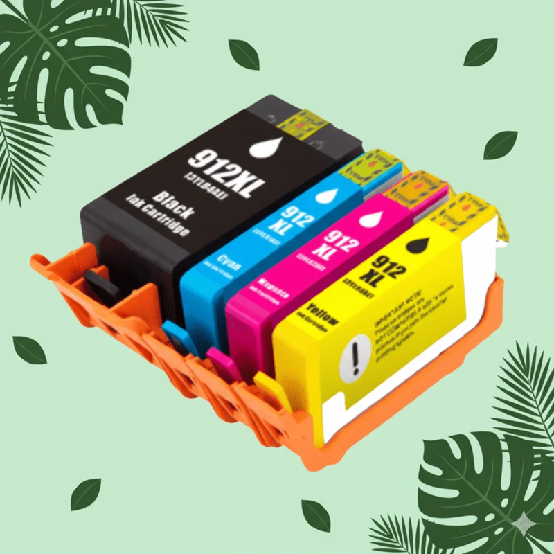Pack 4 HP 912XL BCMY: OfficeJet Pro 8022, 8024, 8025