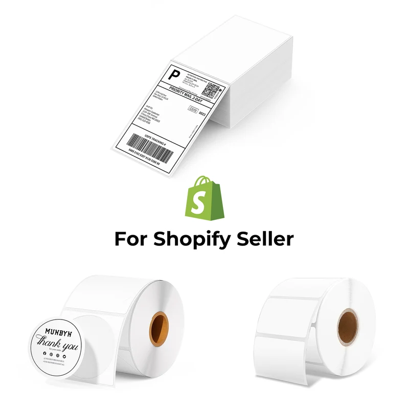 MUNBYN Shopify Starter Label Kit for Shipping and Branding