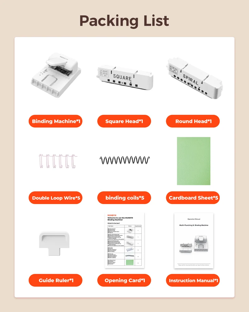 MUNBYN FB001 Multi Binding Machine for Office Documents