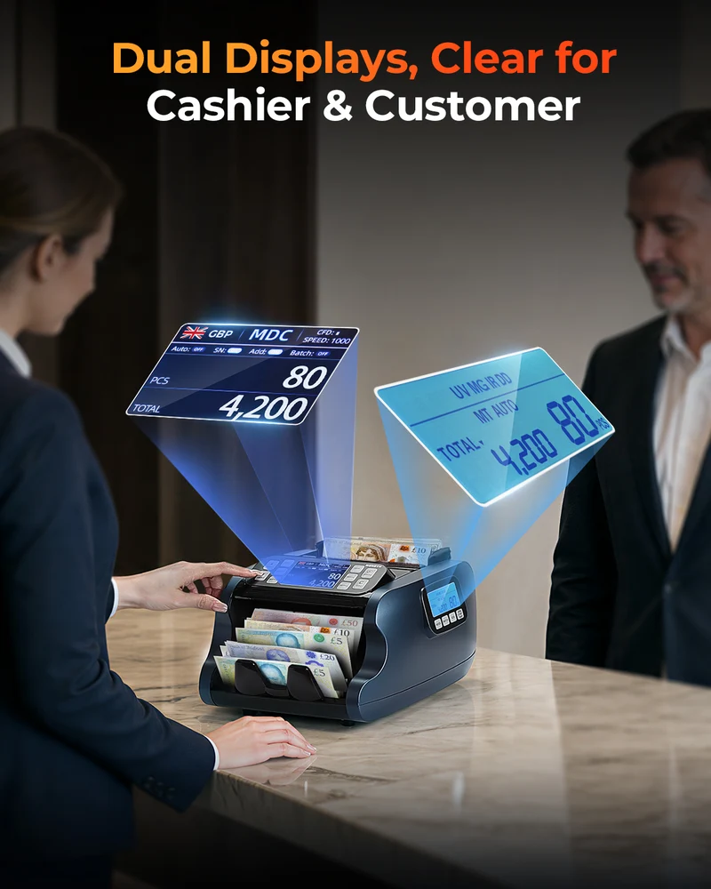 MUNBYN IMC22 Mixed Denomination Money Counter Machine for Business & Merchant