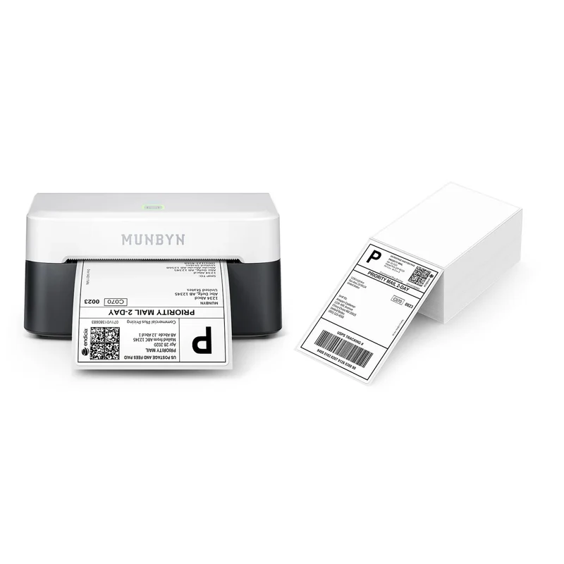 MUNBYN RW403B Bluetooth Thermal Label Printer for Shipping and Product Labelling