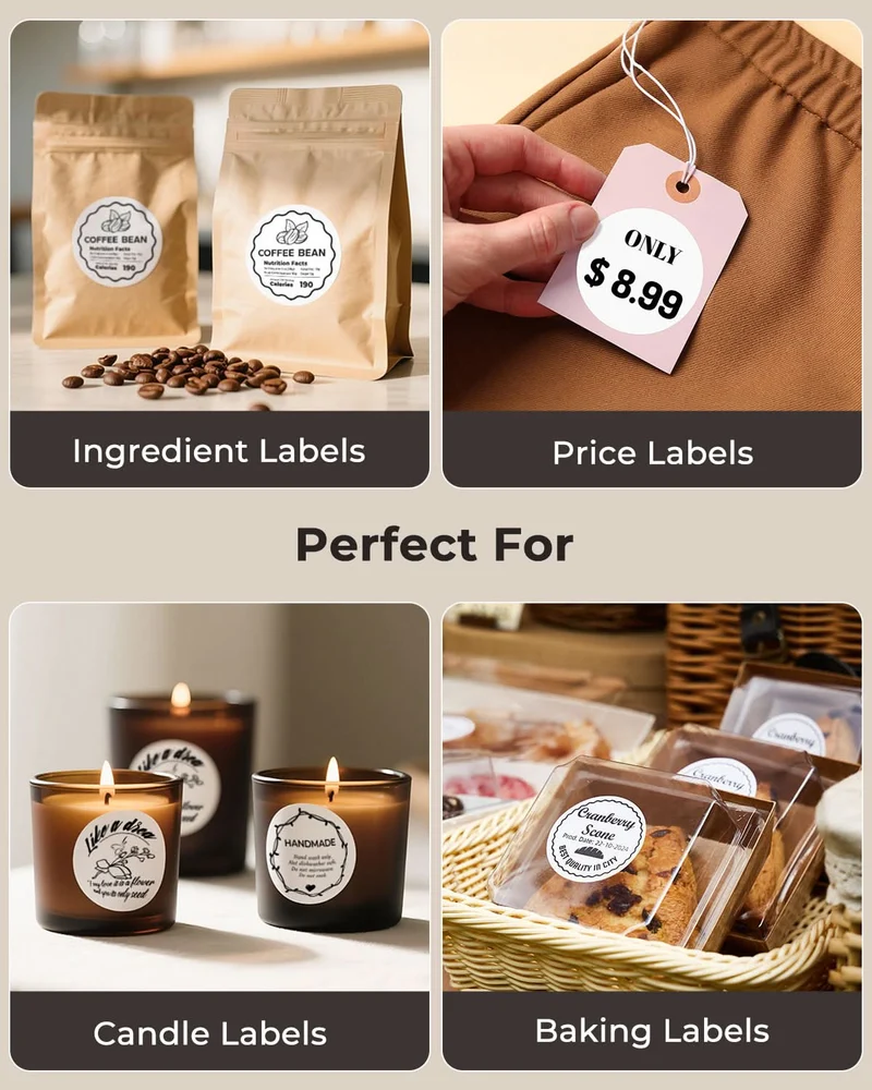 MUNBYN 2" Circle Direct Thermal Labels for Product, Logo and Multi-Purpose Stickers