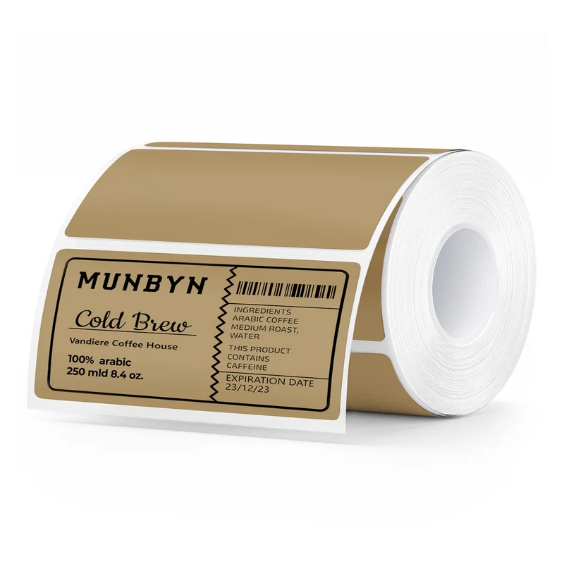 MUNBYN 4" x 2" & 4" x 3"Rectangle Thermal Labels for Barcode, Address and Multi-Purpose Use